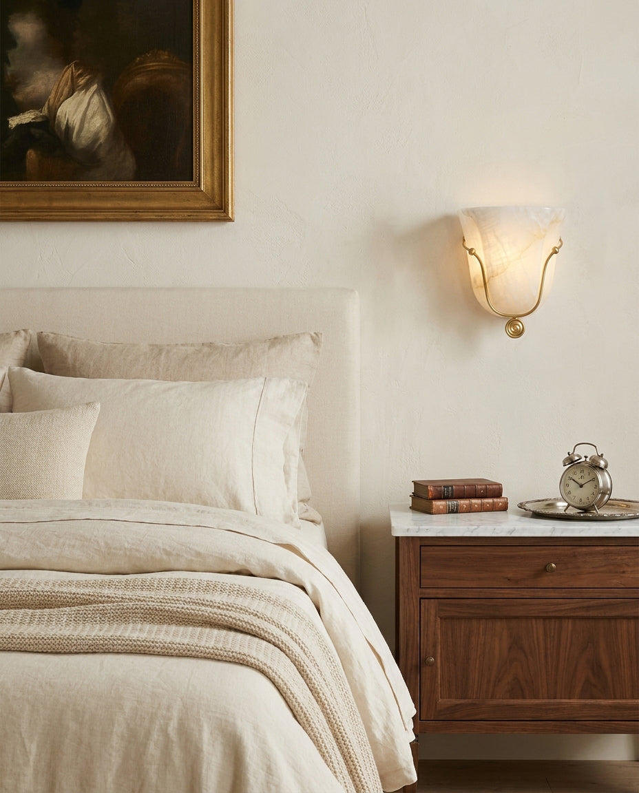 Perrincombe Alabaster Wall Sconce