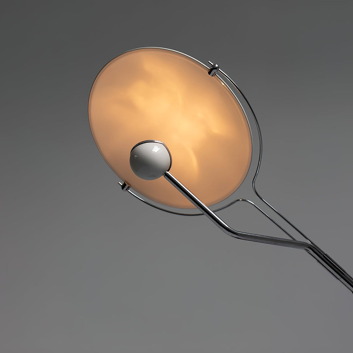 Olvenel Sculptural Chrome Marble Floor Lamp