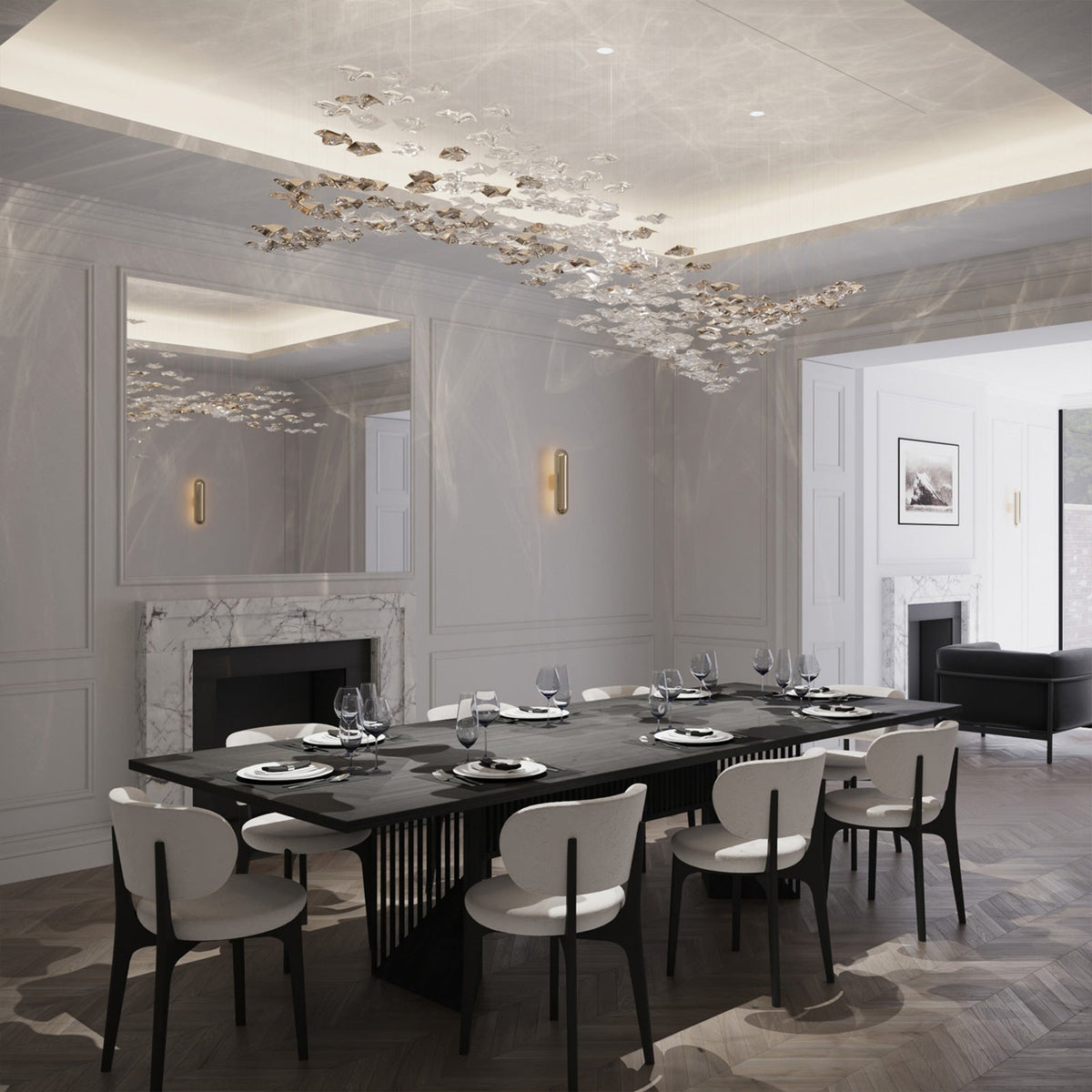 Velaise Luxury Tidal Art Glass Pendants Lamp