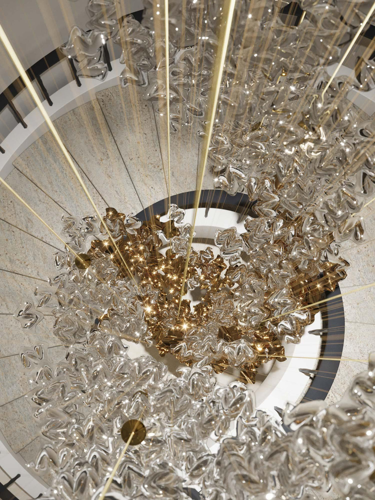 Lisk Luxury Brass Linear Chandelier
