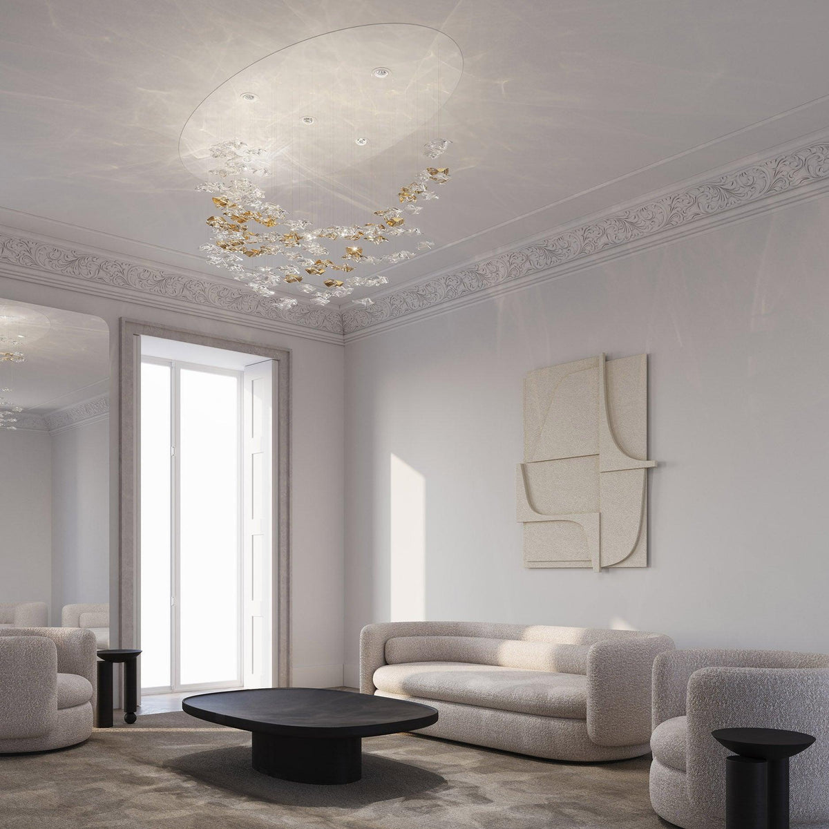 Velaise Luxury Tidal Art Glass Pendants Lamp