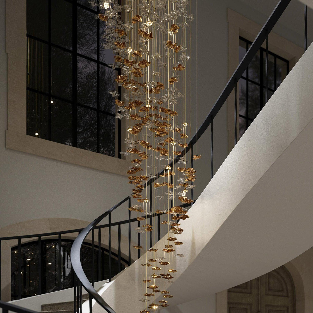 Velaise Luxury Tidal Art Glass Pendants Lamp