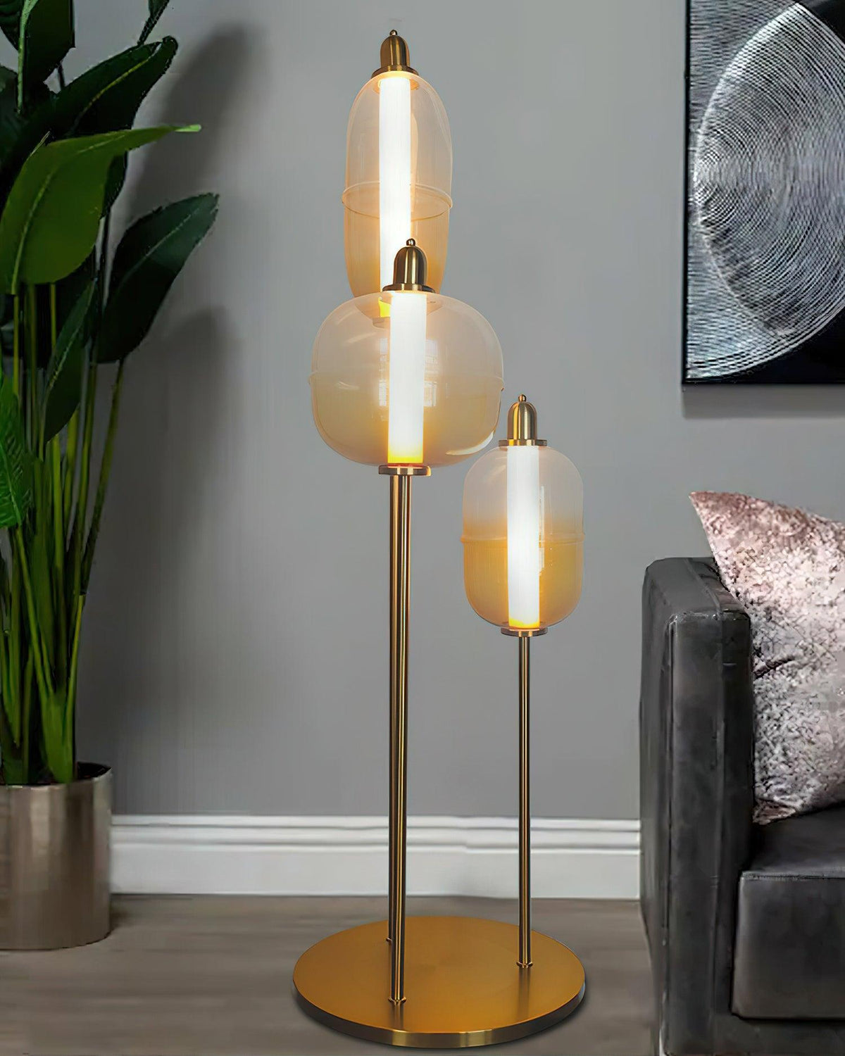Arixel Modern Glass Floor Lamp