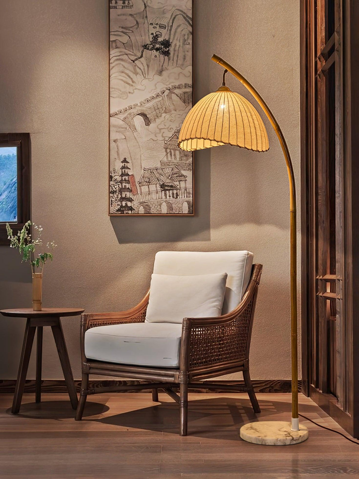 Liveno Minimalist Marble Floor Lamp