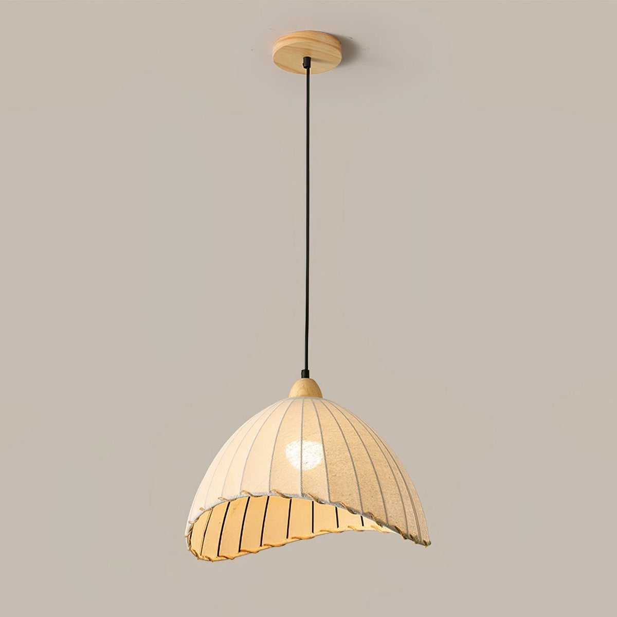 Shell Minimalist Wood Pendant Lamp