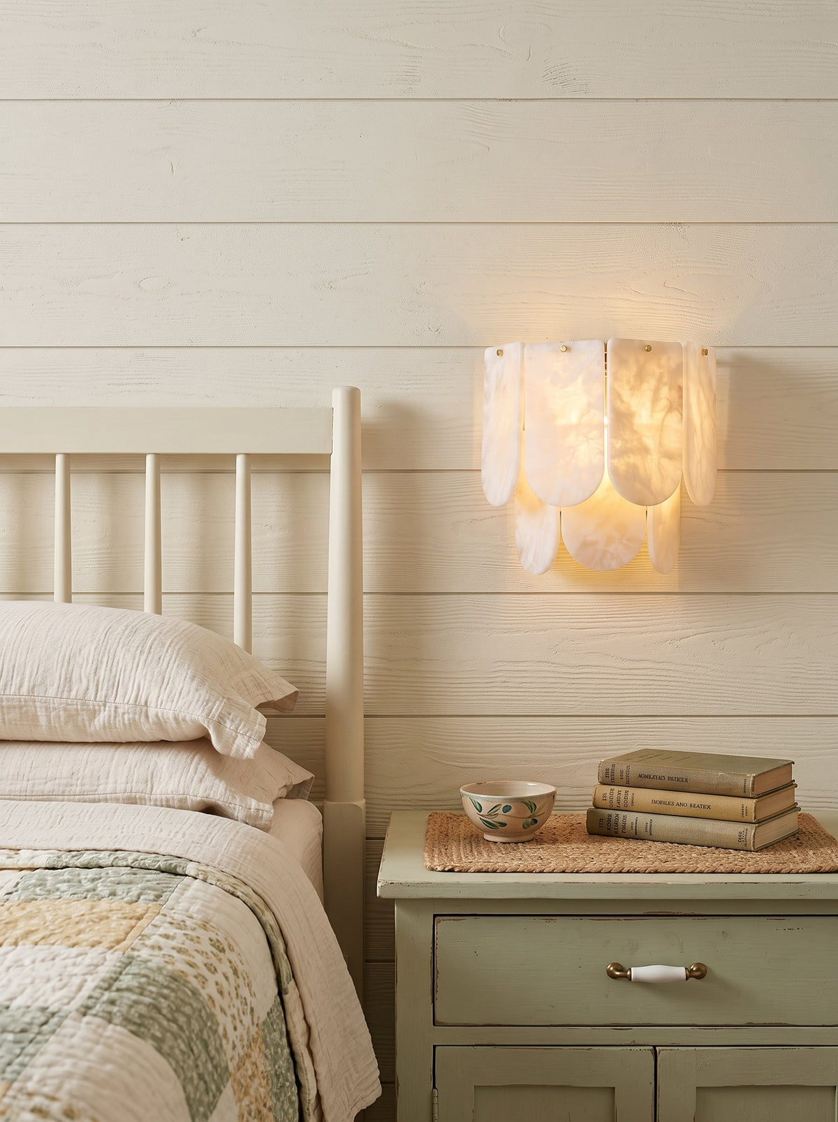 Ormondcombe Alabaster Tile Wall Sconce