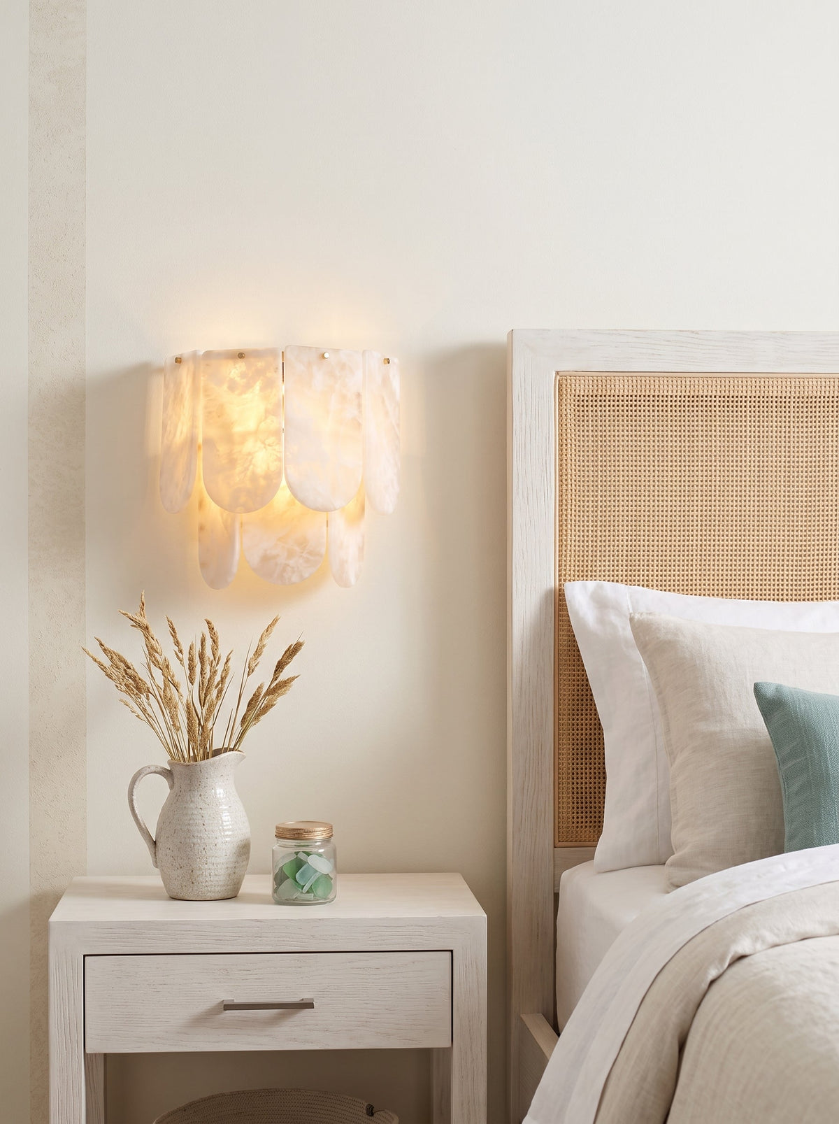 Ormondcombe Alabaster Tile Wall Sconce