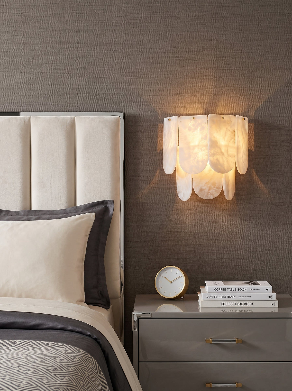 Ormondcombe Alabaster Tile Wall Sconce