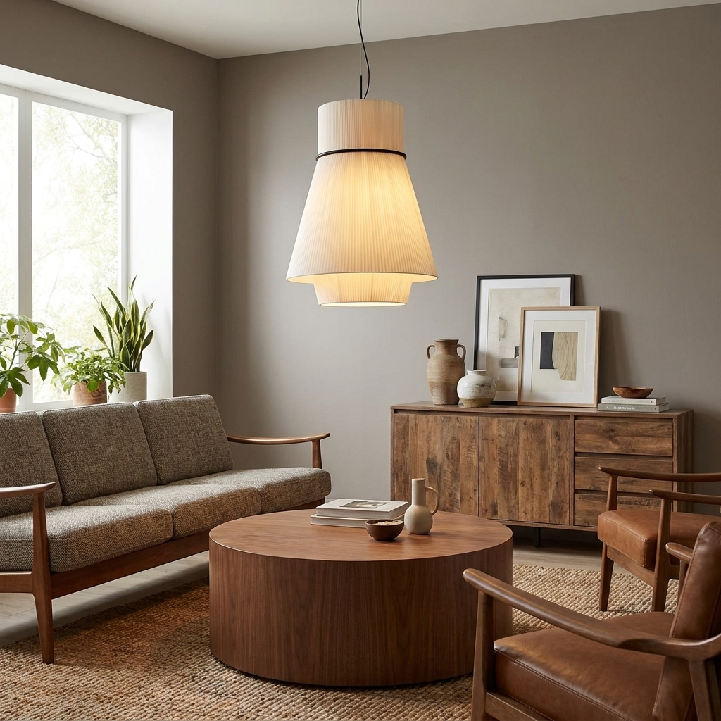 Kestford Pleated Fabric Pendant Lamp