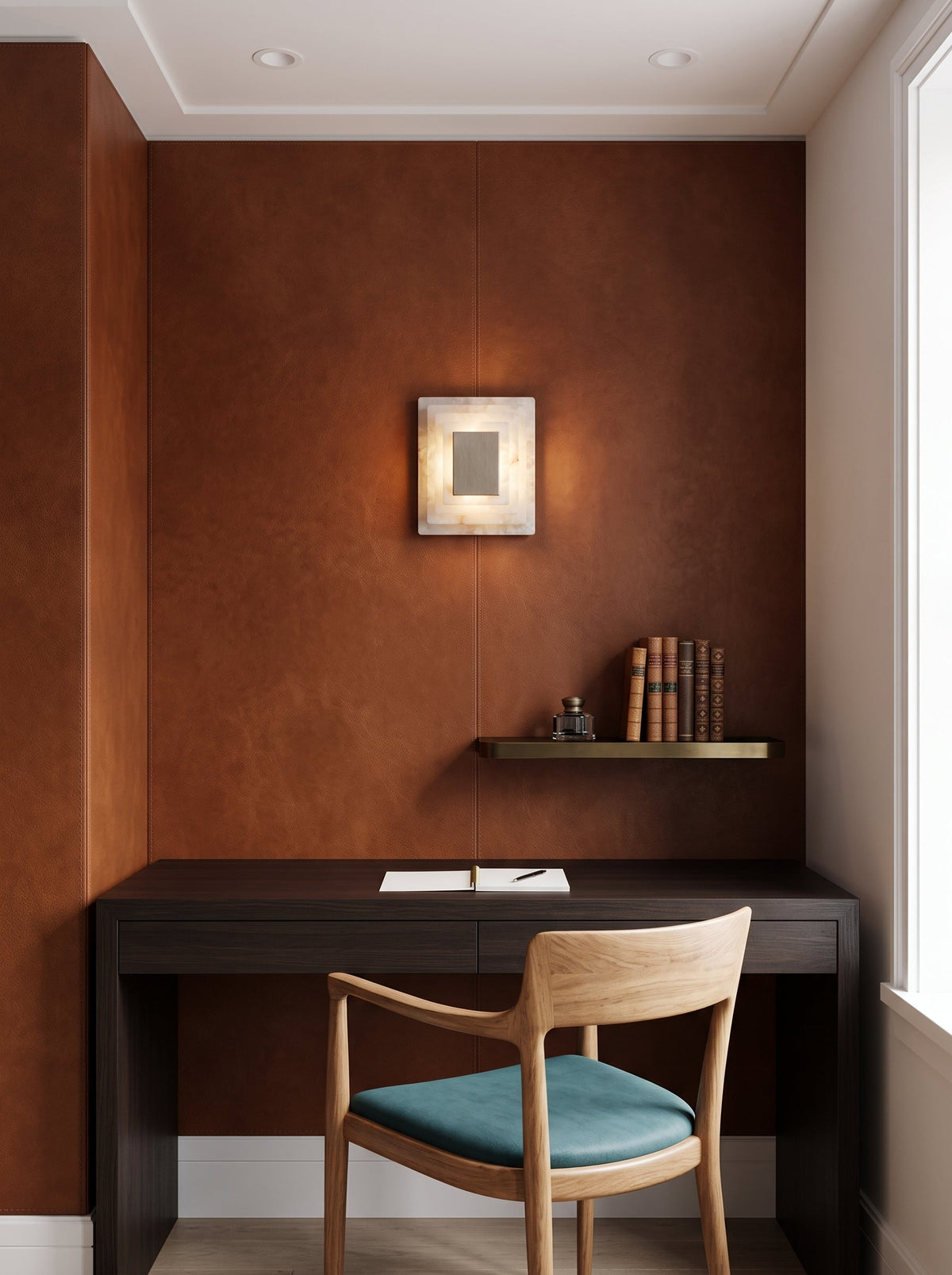 Sedgemere Tiered Alabaster Wall Sconce