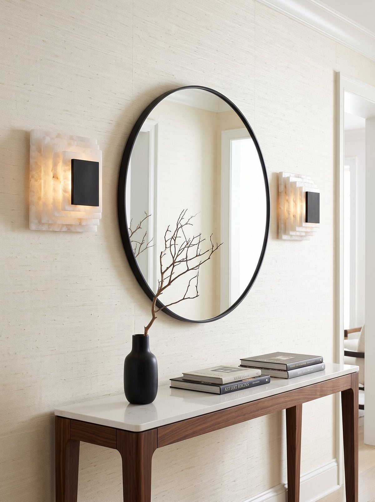 Sedgemere Tiered Alabaster Wall Sconce