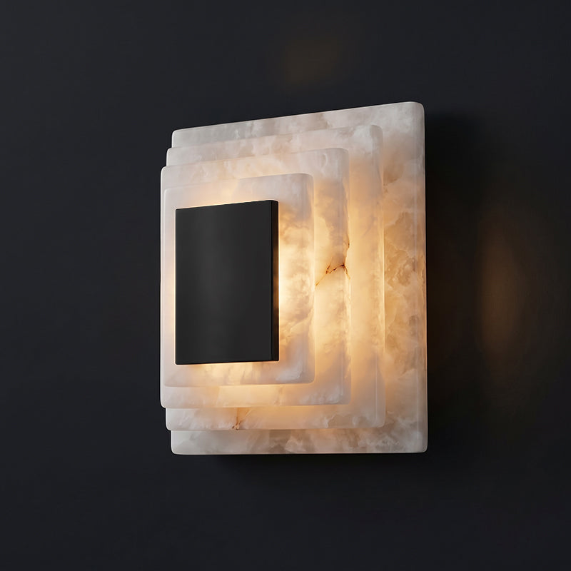 Sedgemere Tiered Alabaster Wall Sconce