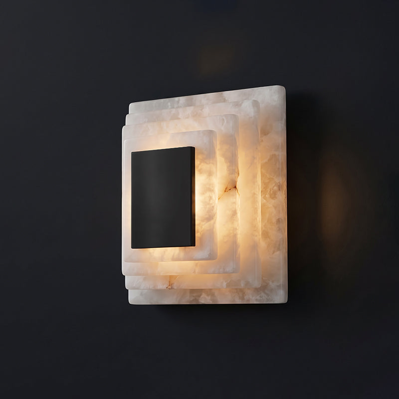 Sedgemere Tiered Alabaster Wall Sconce