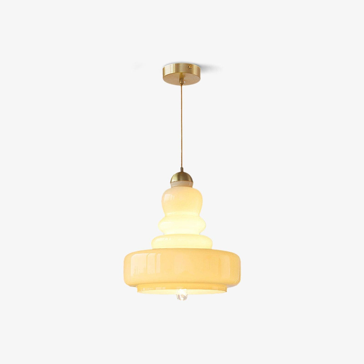 Eiraenne Pendant Lamp Schoolhouse Glass Layers for Living Room