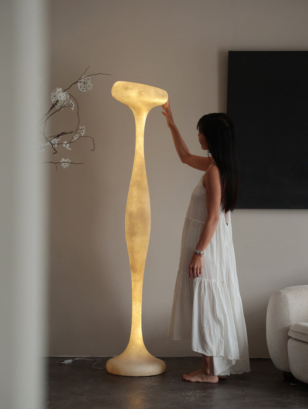 Sorenne Sculptural Tall Floor Lamp
