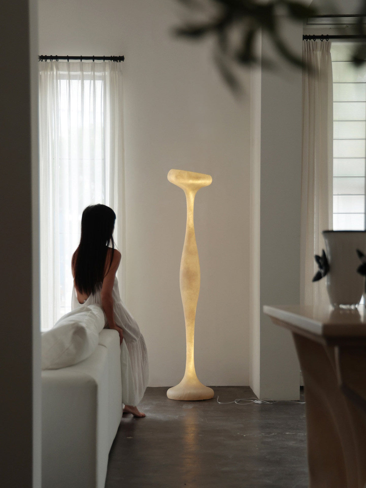 Sorenne Sculptural Tall Floor Lamp