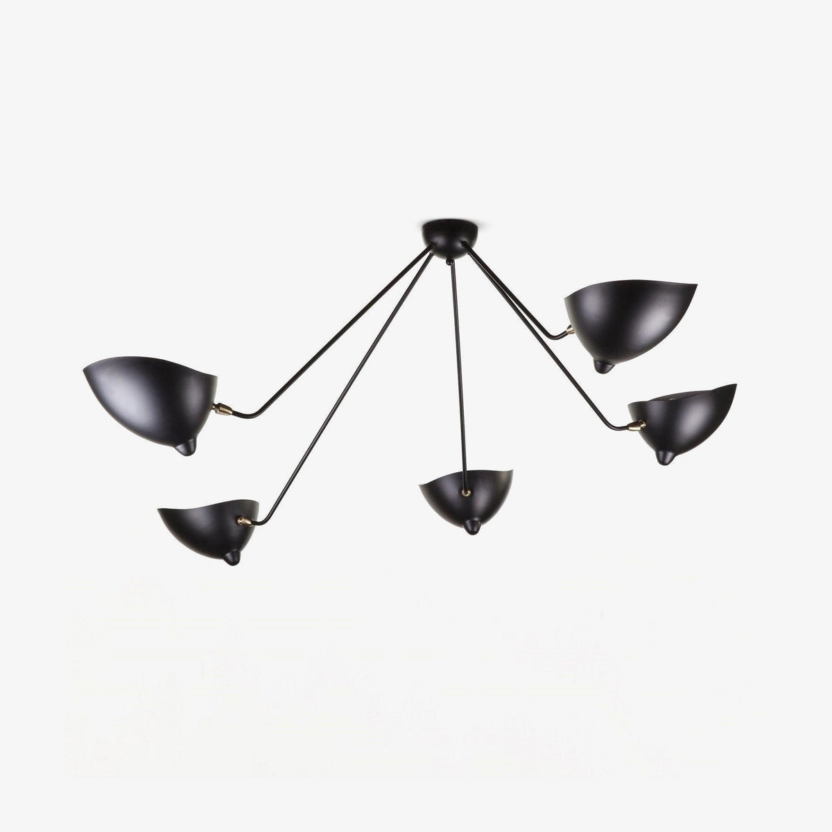 Elaoraine Ceiling Lamp Three Arm Black Sculptural