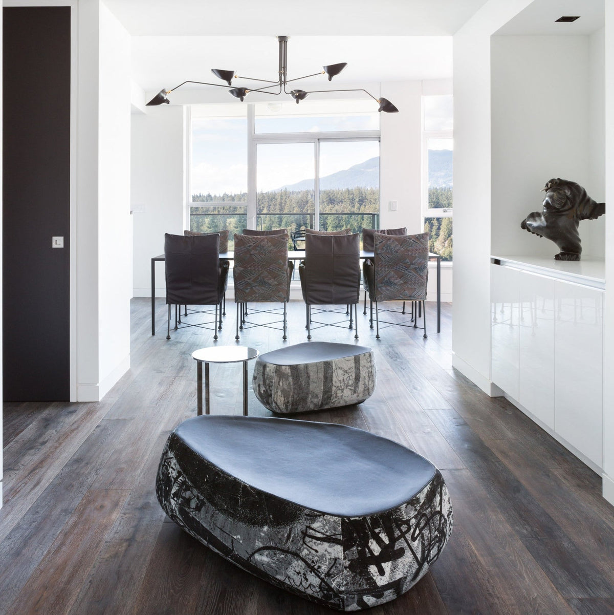 Wesley Minimalist Metal Ceiling Light Three Arm