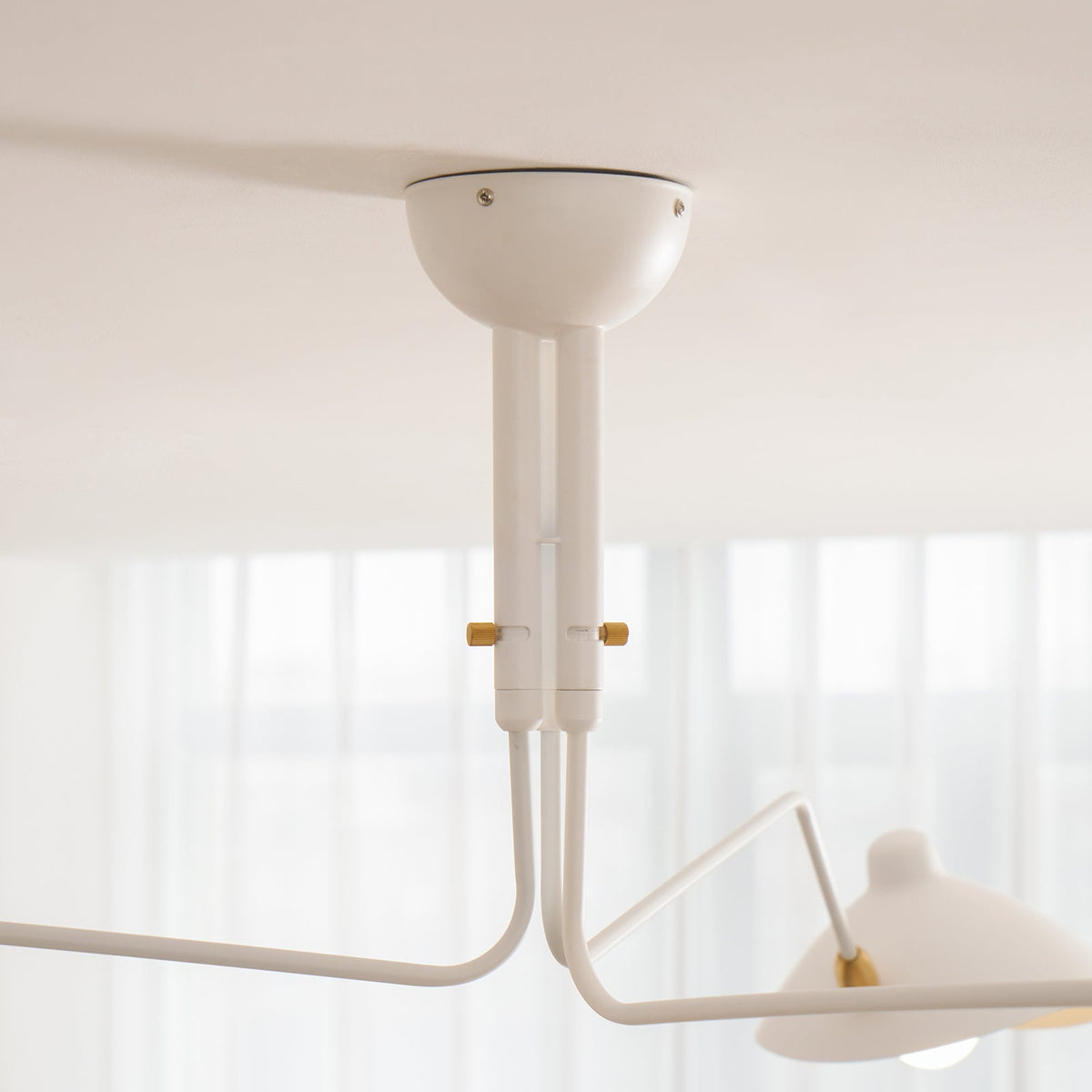Wesley Minimalist Metal Ceiling Light Three Arm