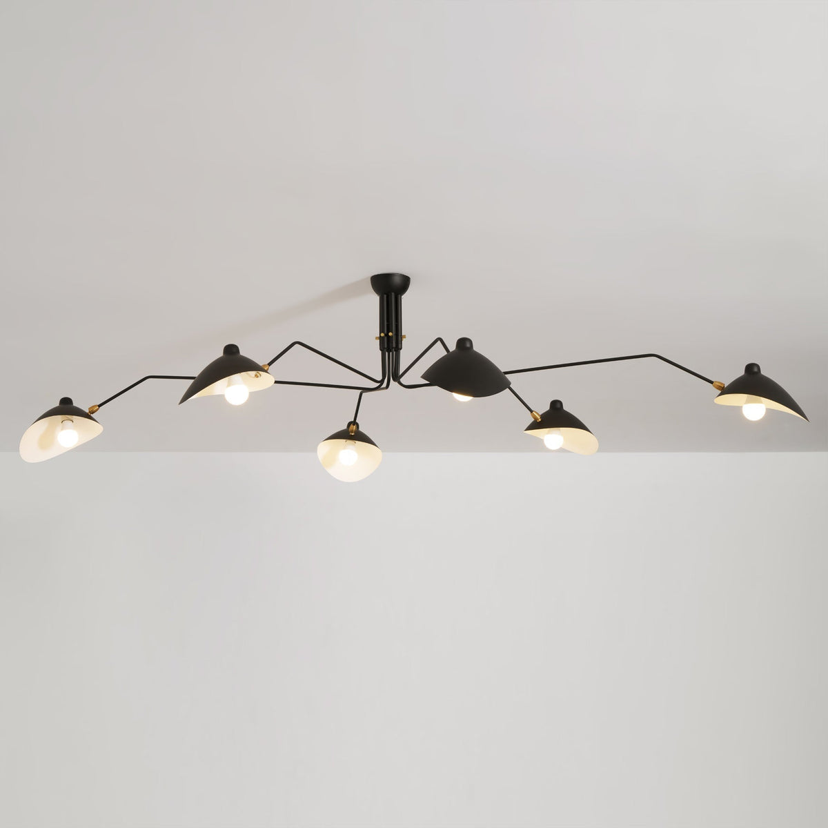 Wesley Minimalist Metal Ceiling Light Three Arm