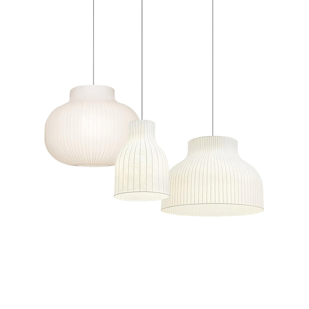 Teriivora Silk Ribbed Pendant Light