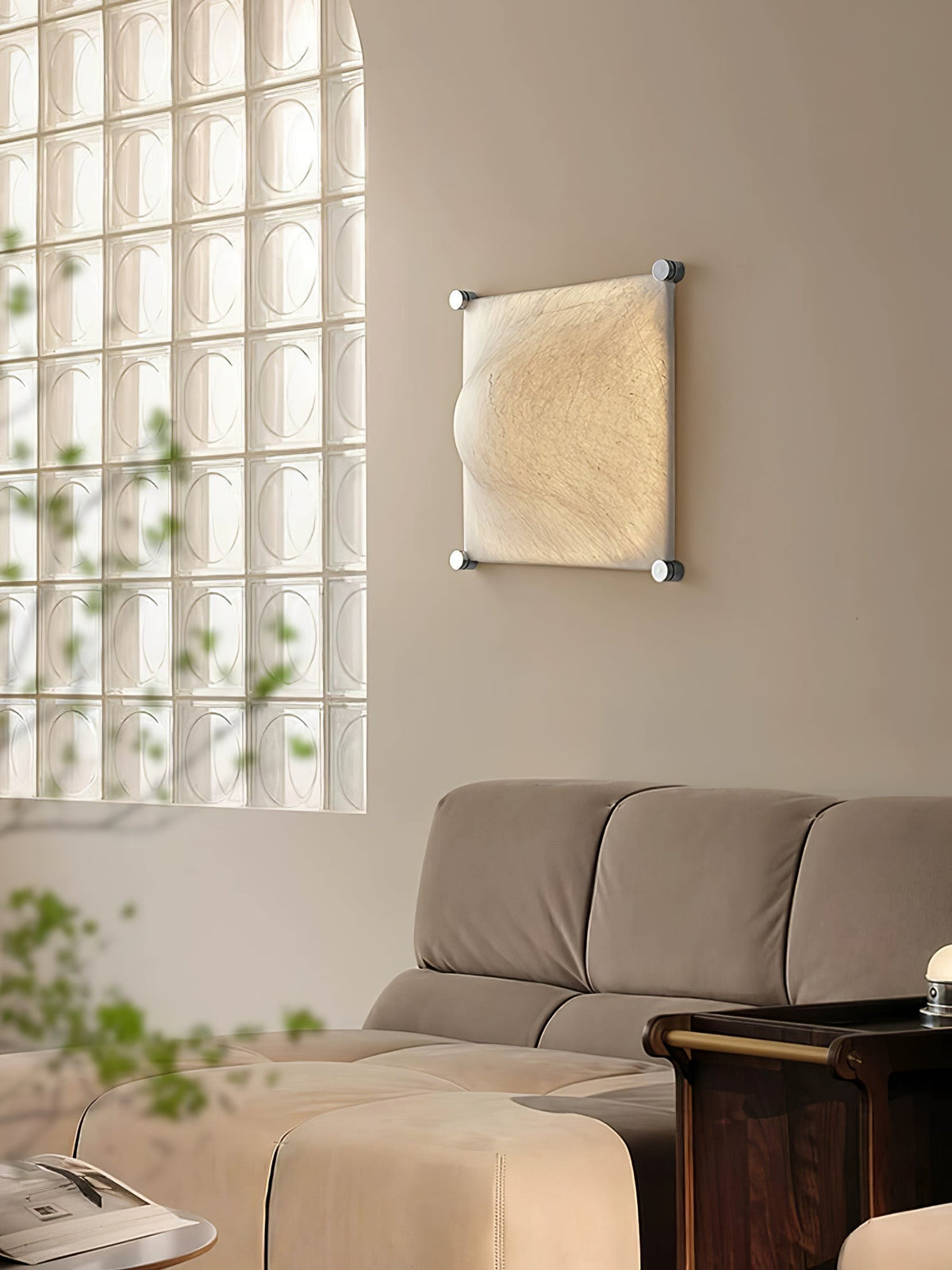 Panel Rustic Silk Wall Light