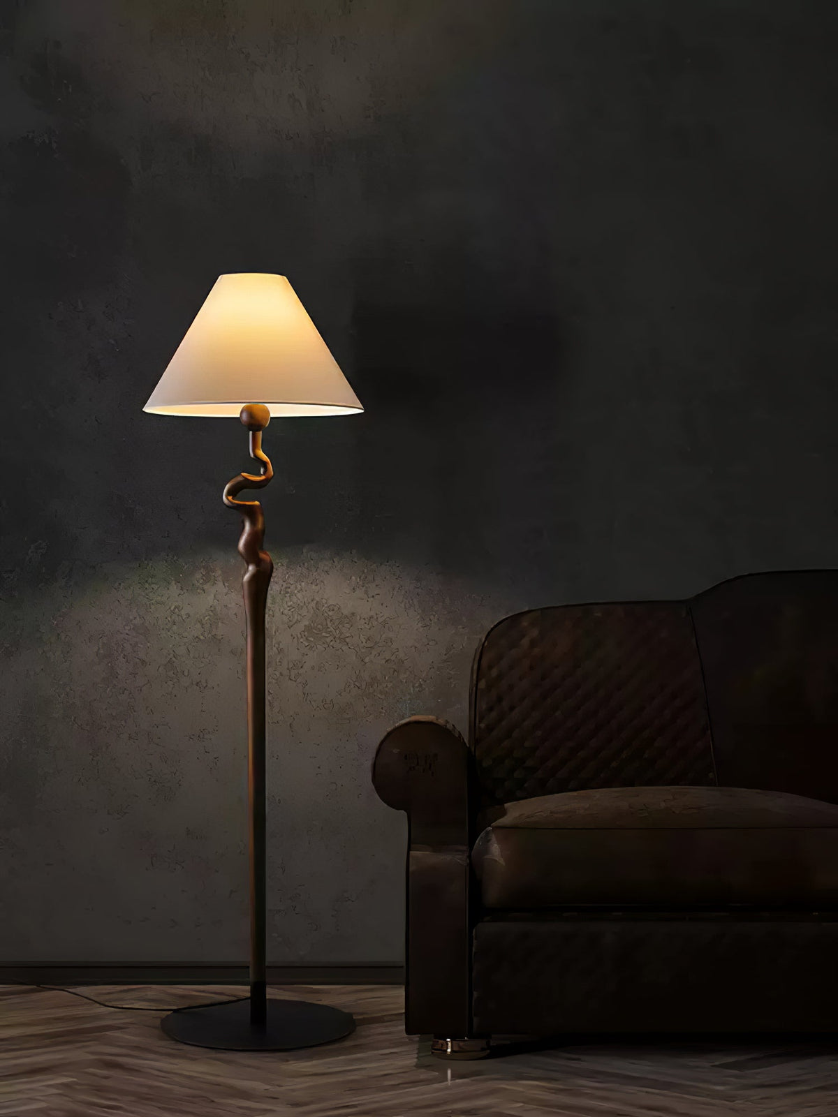 Avloril Artistic Wooden Floor Lamp