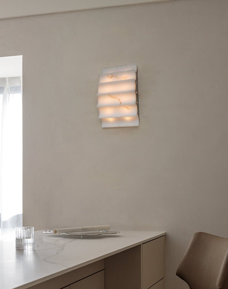 Dolax Tiered Alabaster Wall Lamp