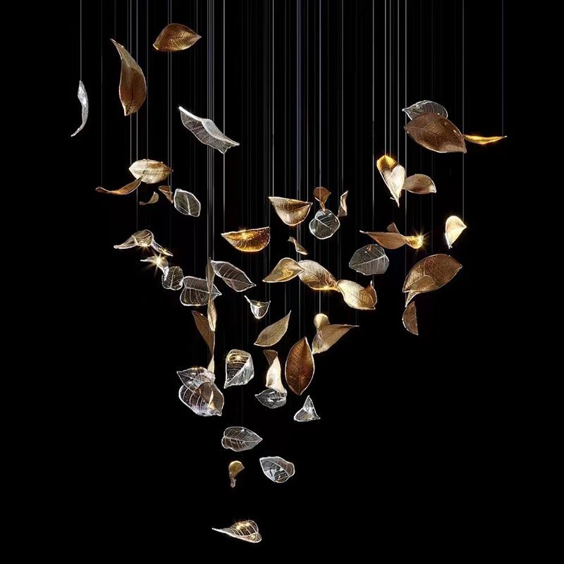 Darien Iridescent Leaf Pendant Light