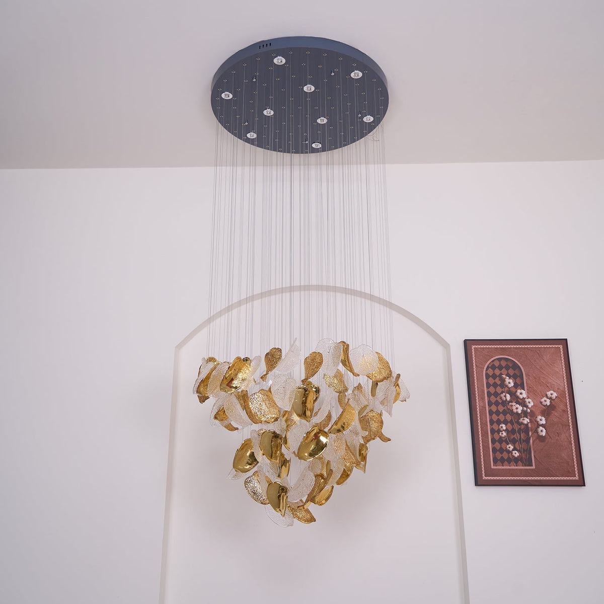 Darien Iridescent Leaf Pendant Light