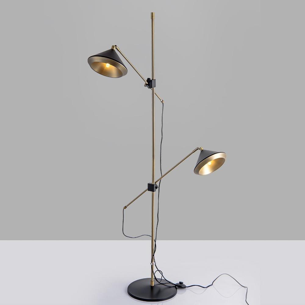 Mylirir Art Deco Brass Floor Lamp