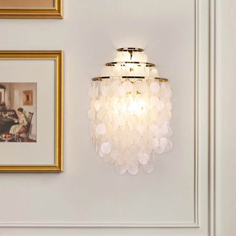 Shell Postmodern Luxury Cascading Wall Light