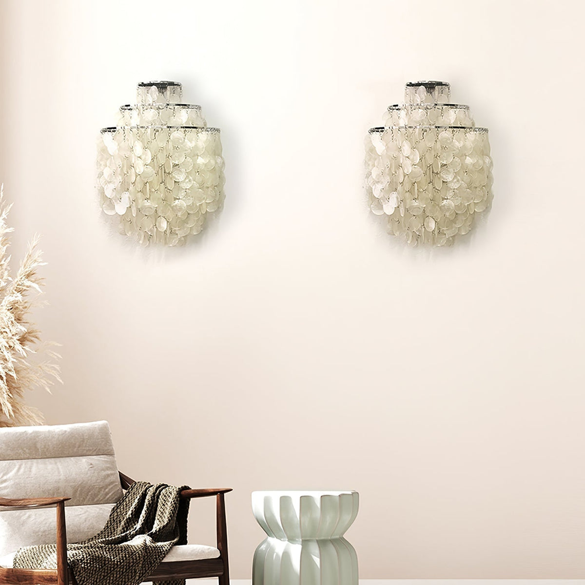 Shell Postmodern Luxury Cascading Wall Light