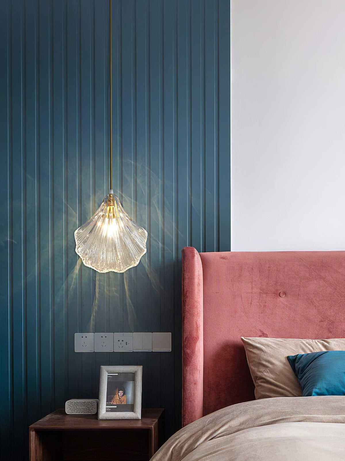 Covene Nordic Art Shell Mini Swag Glass Pendant Light