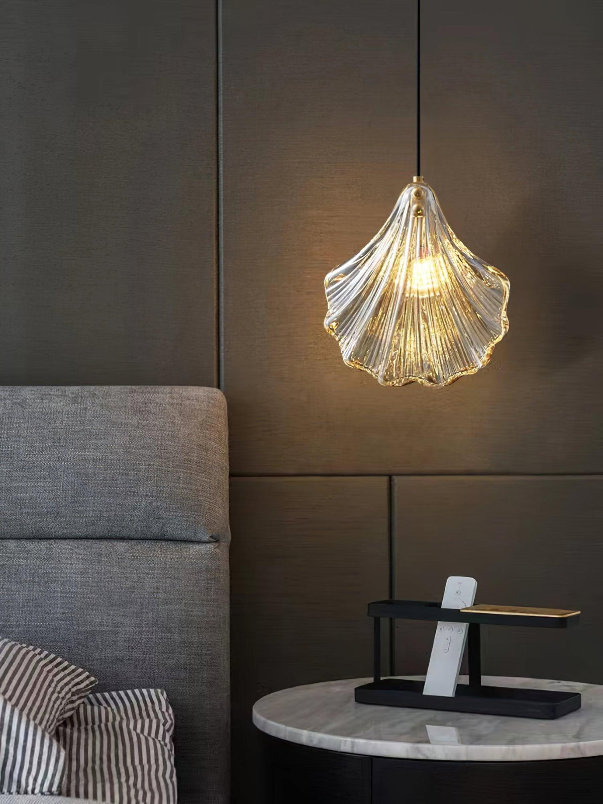 Covene Nordic Art Shell Mini Swag Glass Pendant Light