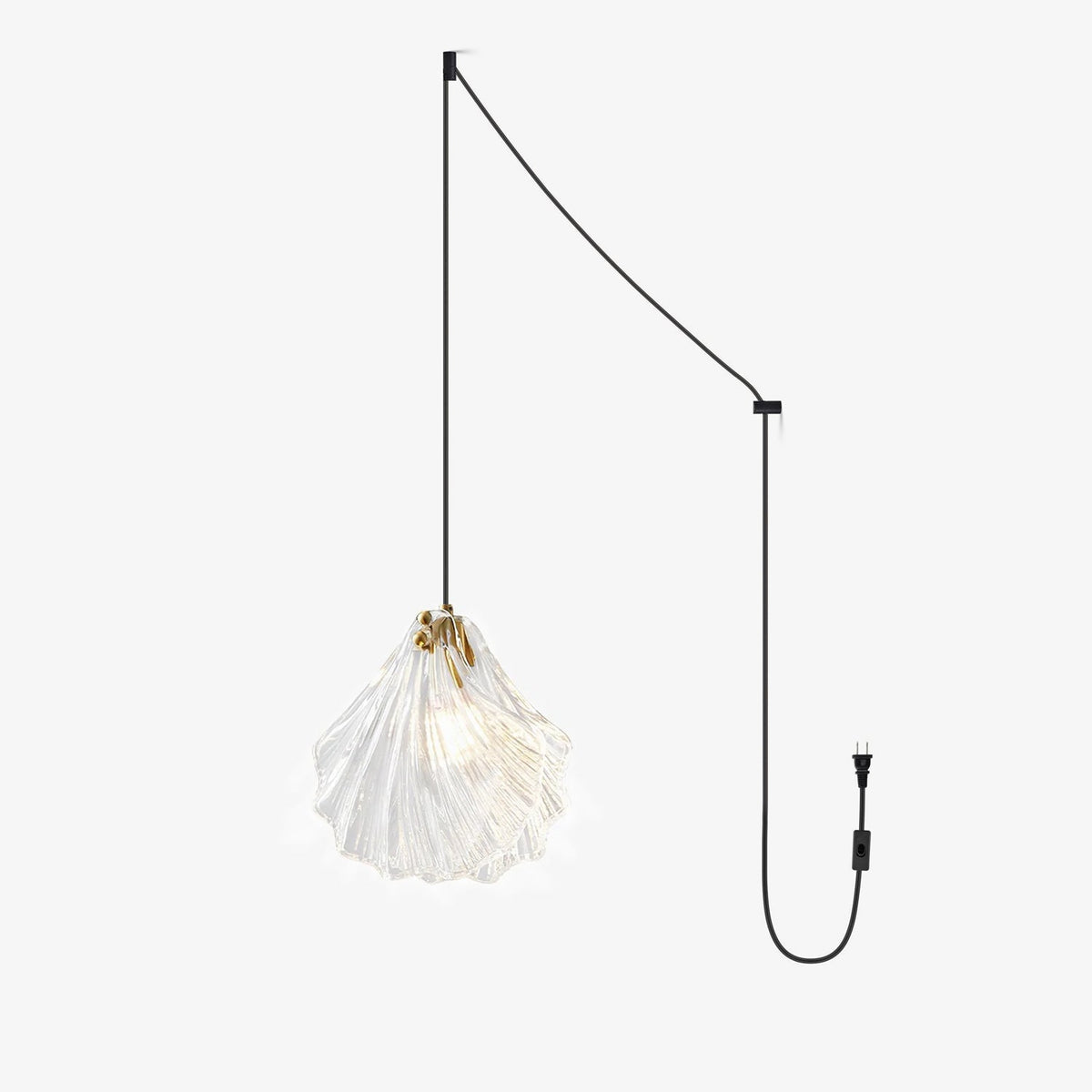 Covene Nordic Art Shell Mini Swag Glass Pendant Light