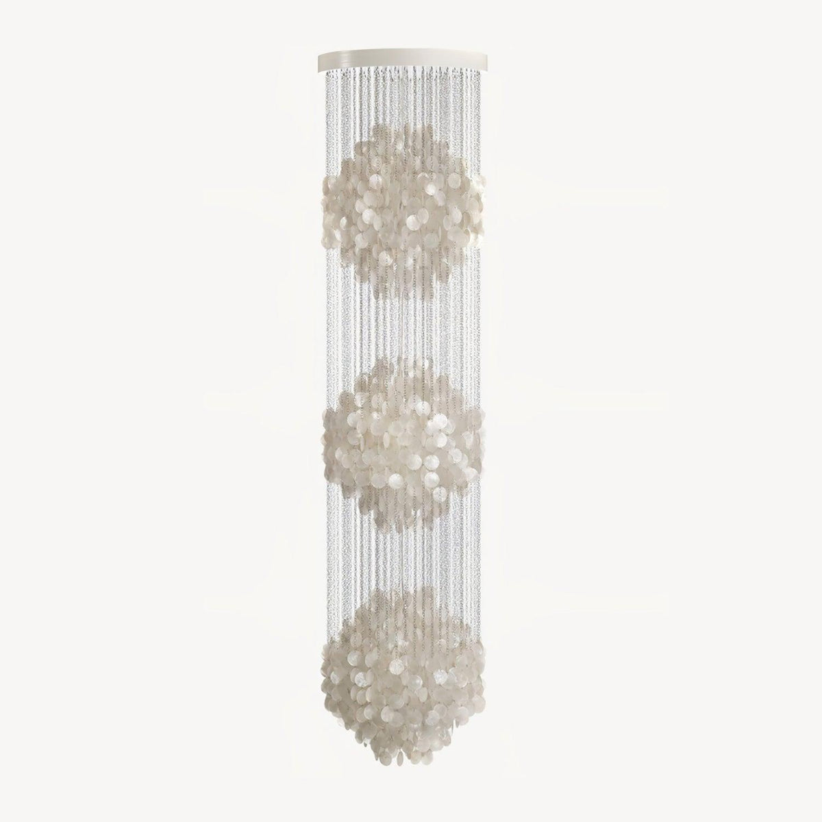 Neloza Coastal Shell Waterfall Pendant Light