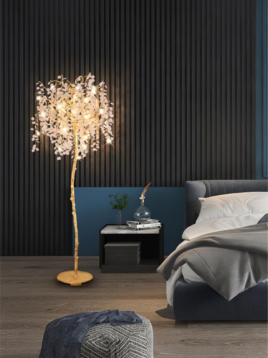 Arsorir Glass Tree Floor Lamp