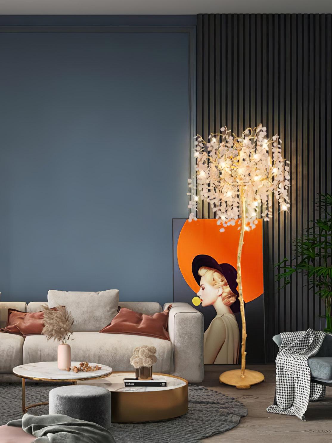 Arsorir Glass Tree Floor Lamp
