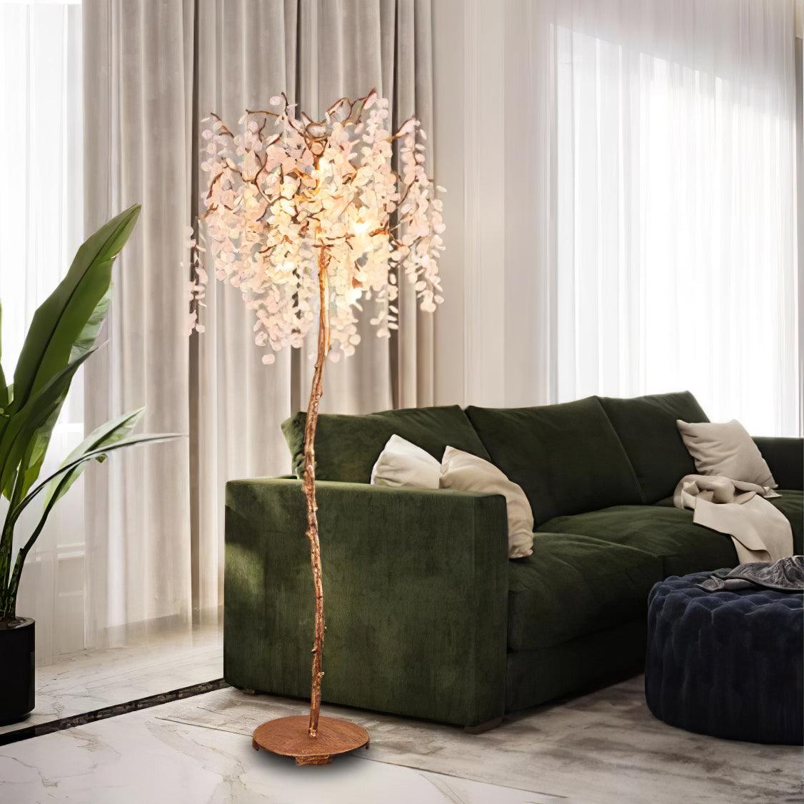 Arsorir Glass Tree Floor Lamp
