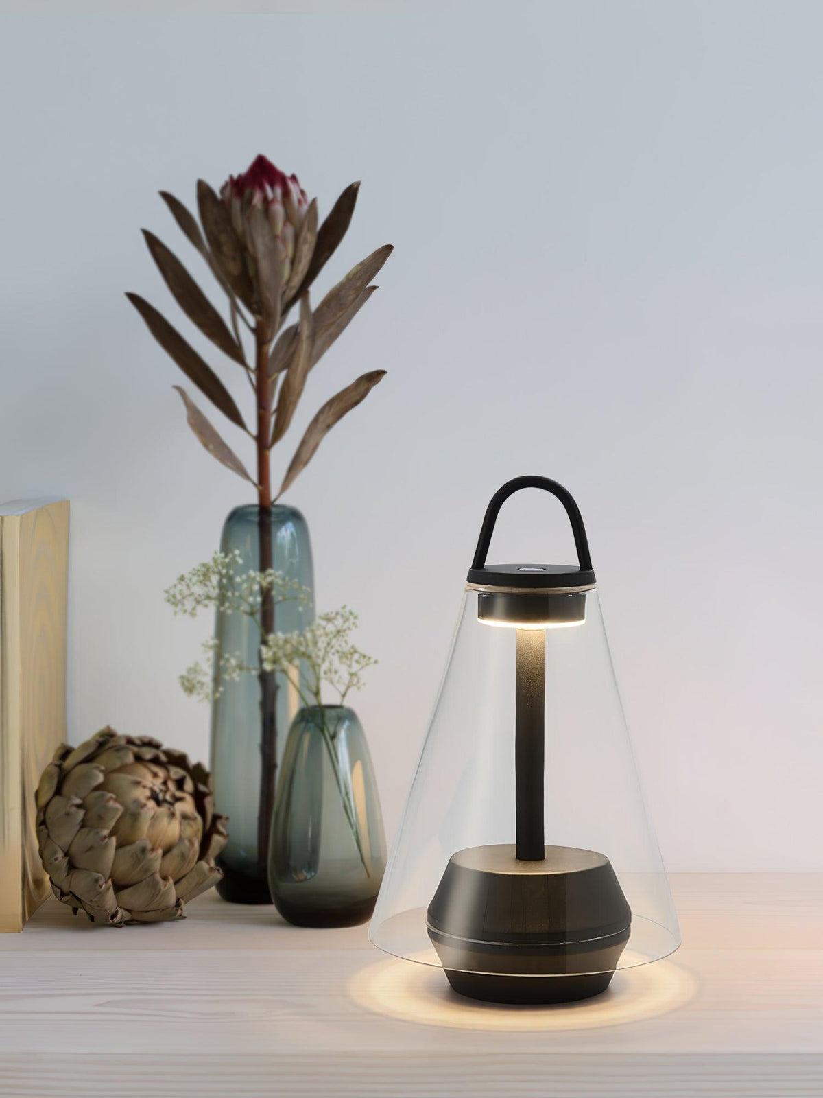 Emarir Scandinavian Glass Table Lamp