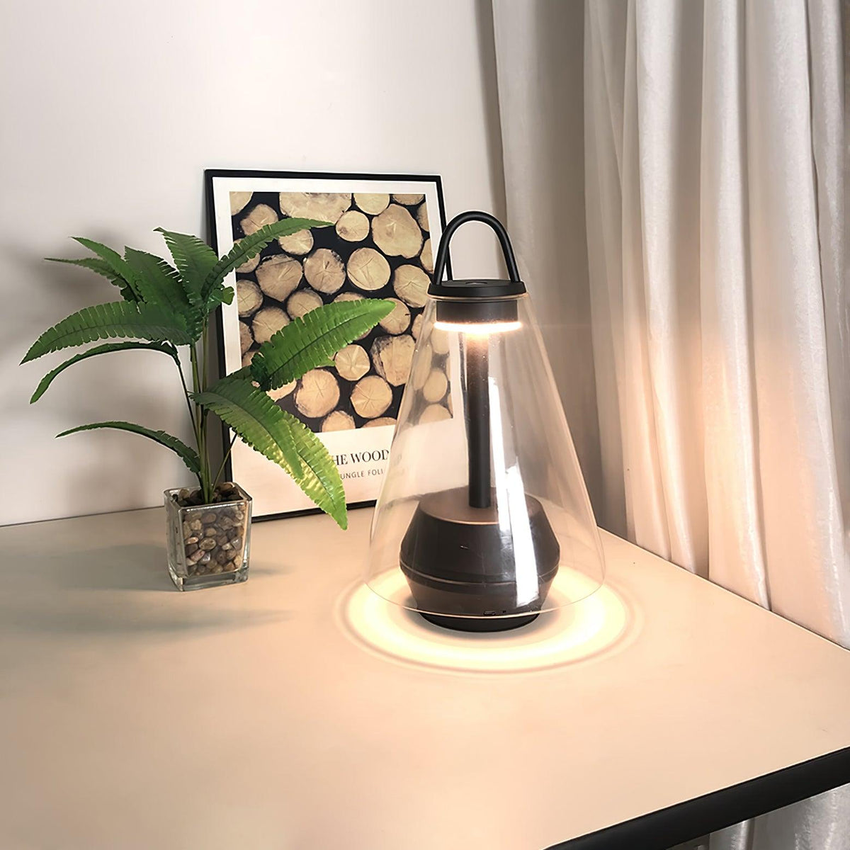 Emarir Scandinavian Glass Table Lamp
