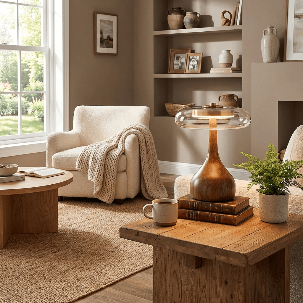 Dahya Wood Table Lamp