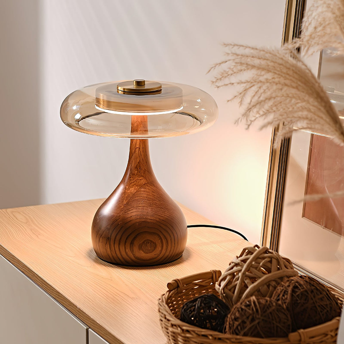 Dahya Wood Table Lamp