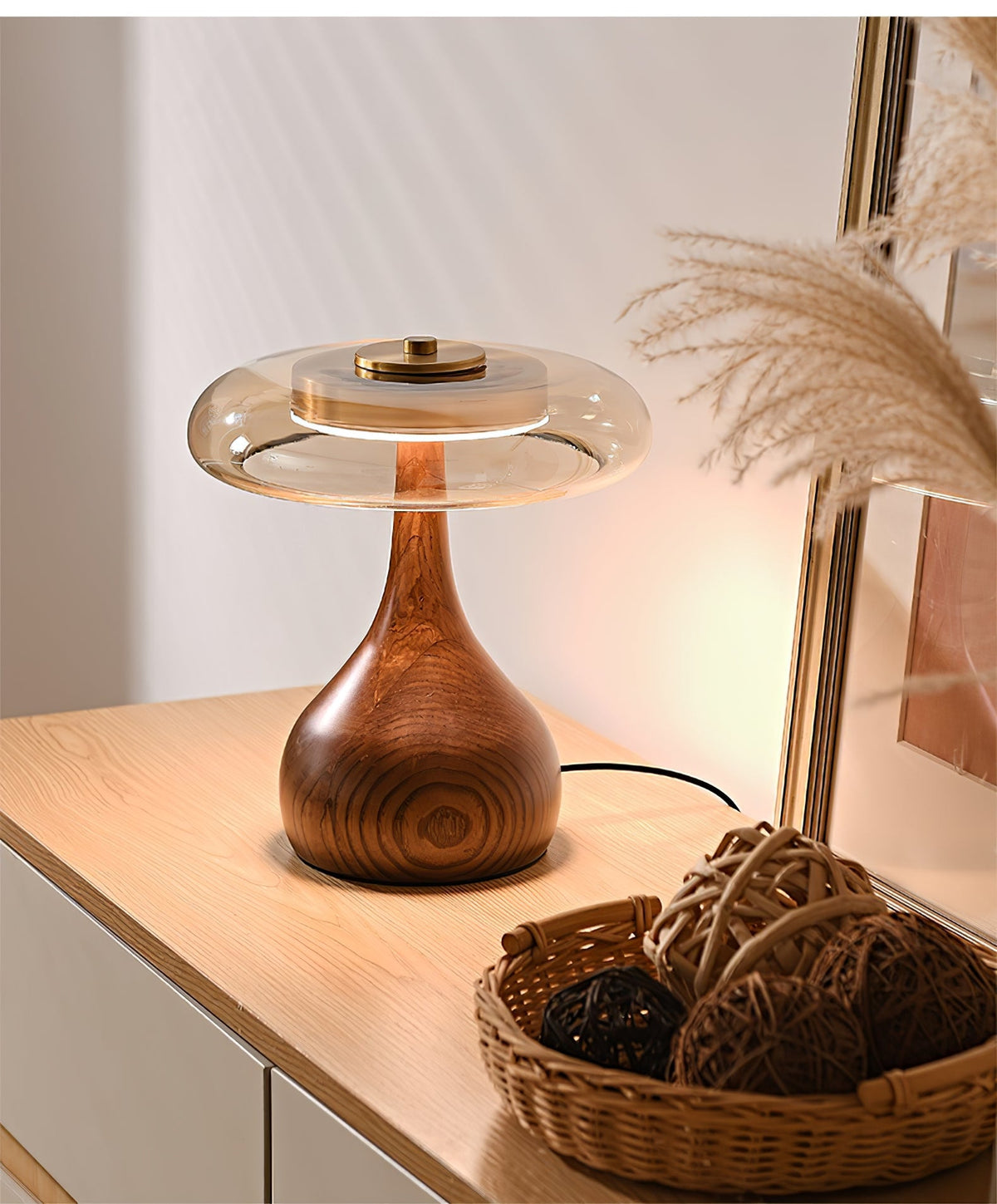 Dahya Wood Table Lamp