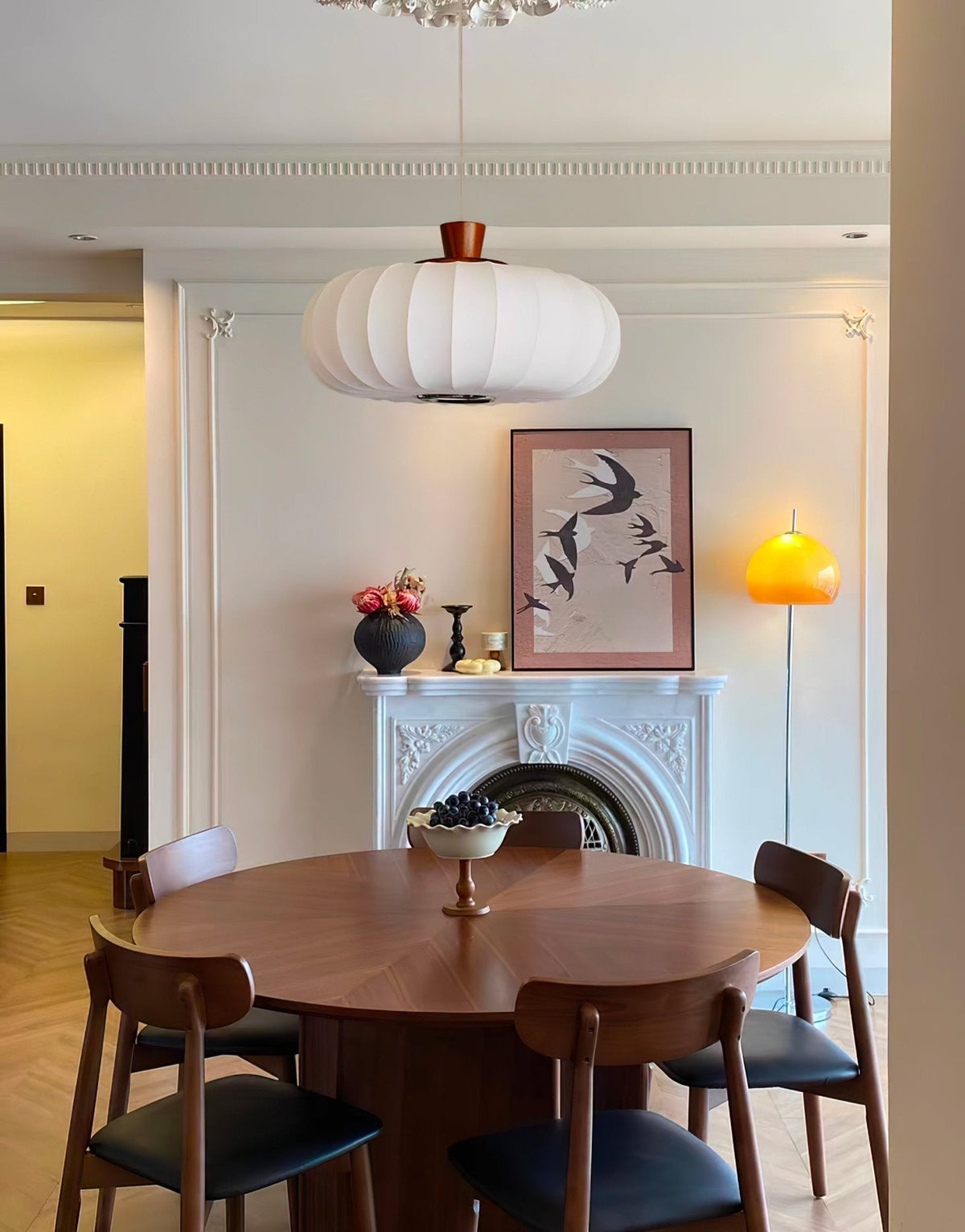 Aldeelia Silk Wood Retro Pendant Light
