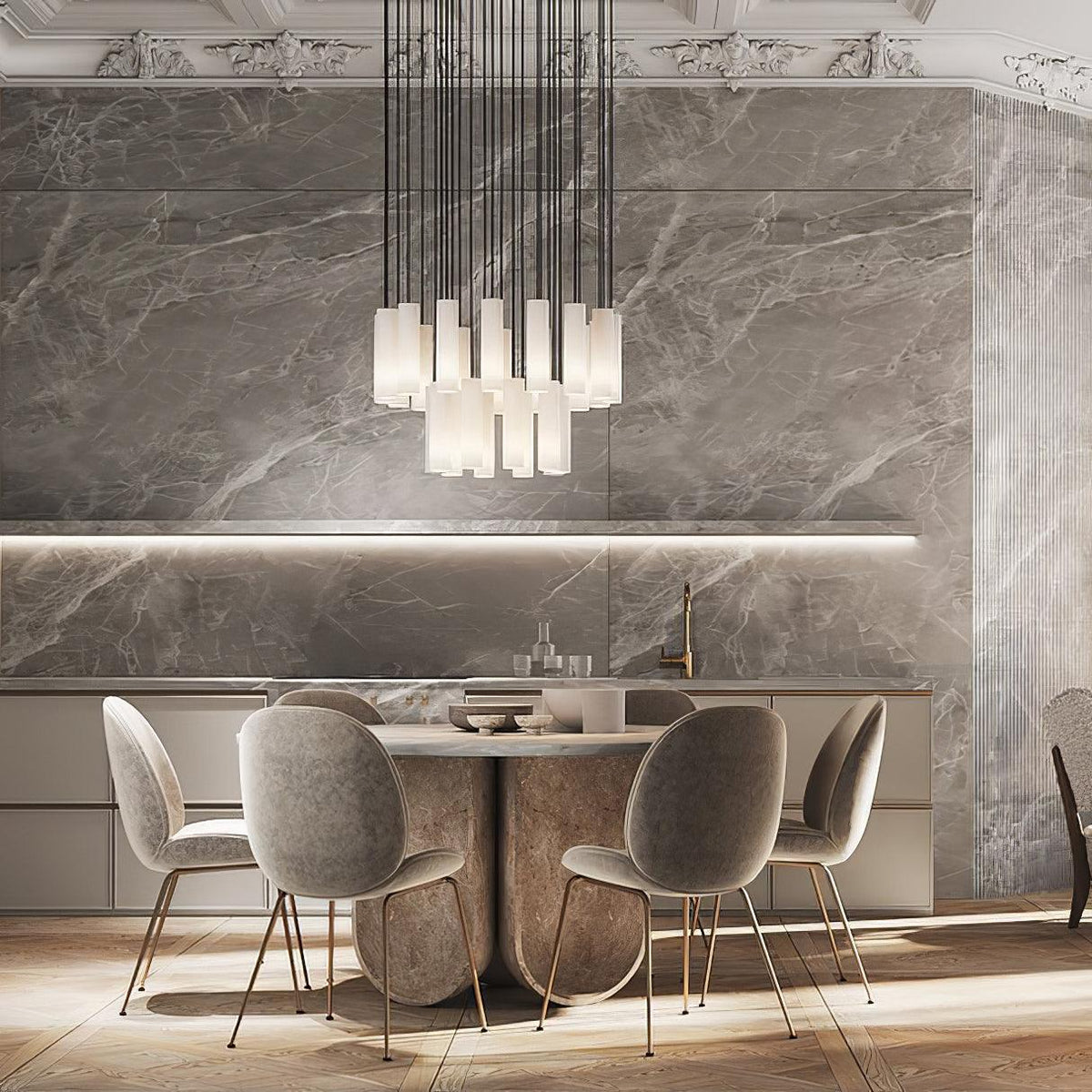 Lunexi Cluster Alabaster Pendant Light