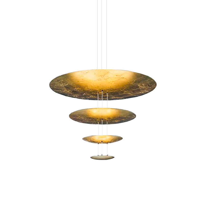 Phelion Layered Gold Foil Pendant Light