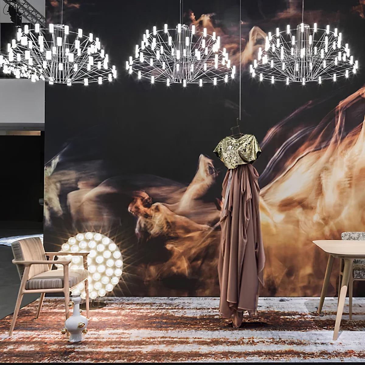 Orinenine Chandelier Sky Ballet Stainless Steel Acrylic Modern