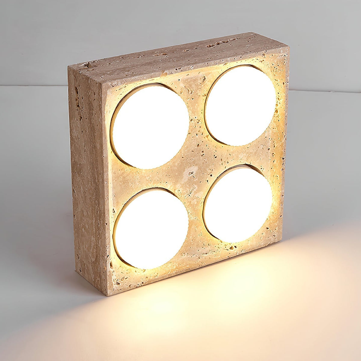 Virinira Quad-Spot Travertine Ceiling Light